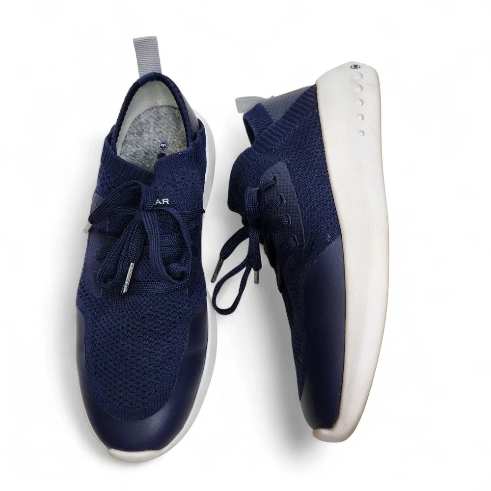 PETER MILLAR Shoes Womens 7 Navy Knit Lace Up Athletic Hyperlight Glide Sneakers